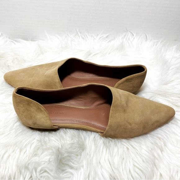 Nordstrom Signature Sand/Brown Suede Women's Martina Lea Flats Shoes Sz-9 - Picture 1 of 4